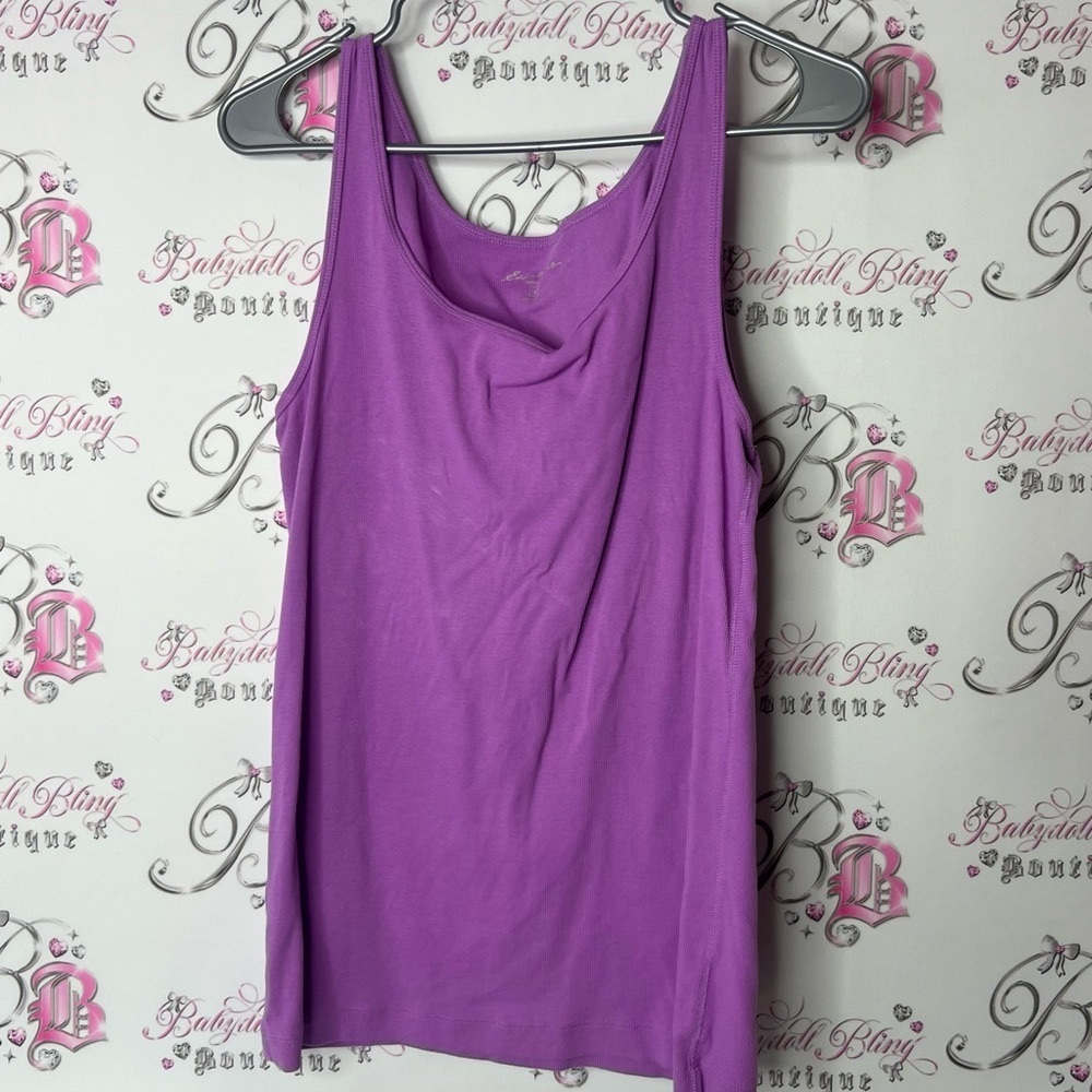 Eddie Bauer tank top ribbed purple pink stretchy Lavender Tank Top